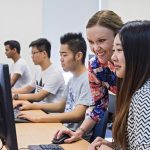 students at desk