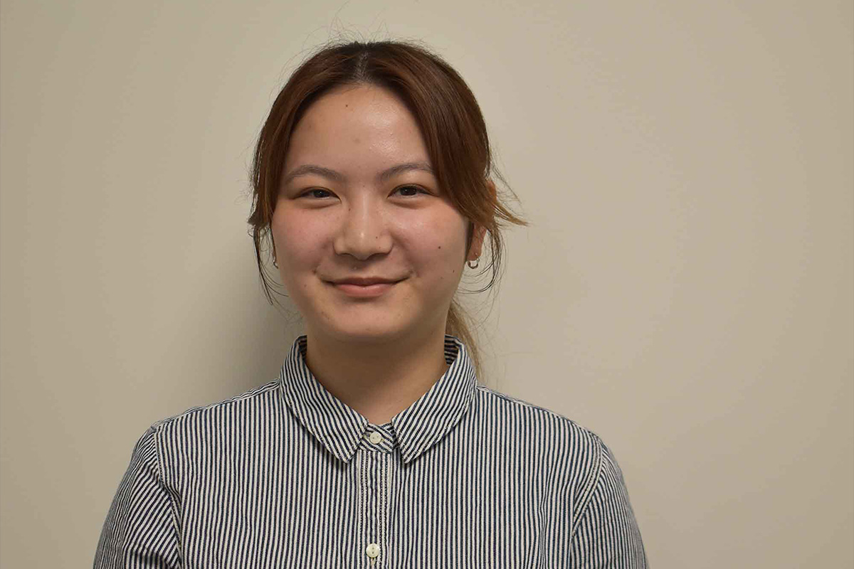 Smiling Japanese female student at an Australian university